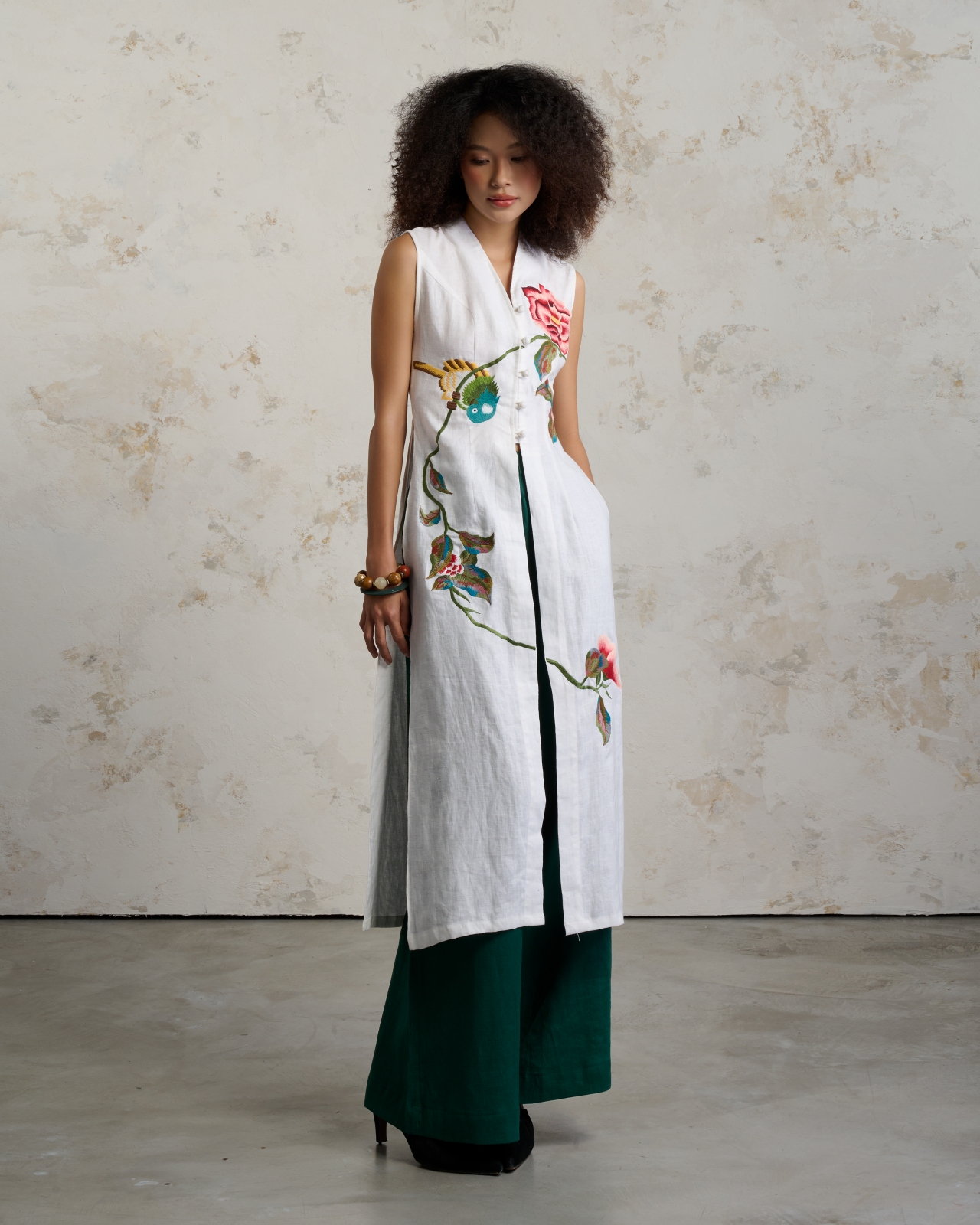Xuân Xanh - Linen Modernized Áo Dài